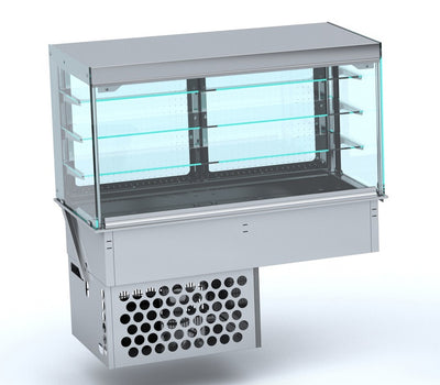 Einbaukühlvitrine / eckig / geschlossen / 4/1 GN / 1440 × 720 × 1430 mm / Combisteel