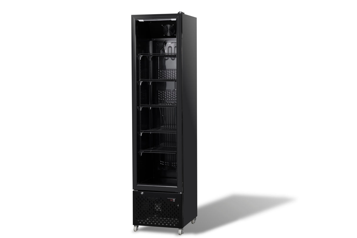 ФРИЗЕР 1 СТЪКЛЕНА ВРАТА ЧЕРЕН NAP-250F