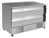 Kühl- / Tiefkühltisch umschaltbar / 6X 1 / 1GN / 2 Schubladen / 265 L / Combisteel