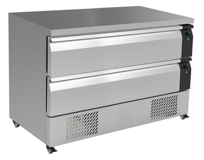 Kühl- / Tiefkühltisch umschaltbar / 6X 1 / 1GN / 2 Schubladen / 265 L / Combisteel