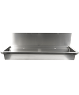 Edelstahl-Handwaschbecken / 1200 mm breit / 2 Armaturplätze / Combisteel