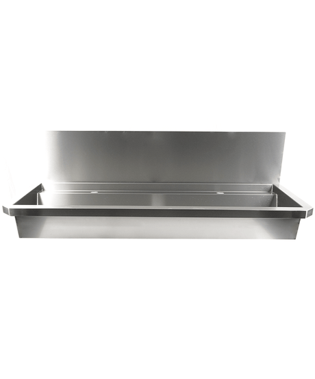 Edelstahl-Handwaschbecken / 1200 mm breit / 2 Armaturplätze / Combisteel