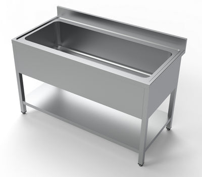 Spültisch mit großem Becken / 1400 × 700 mm / Combisteel