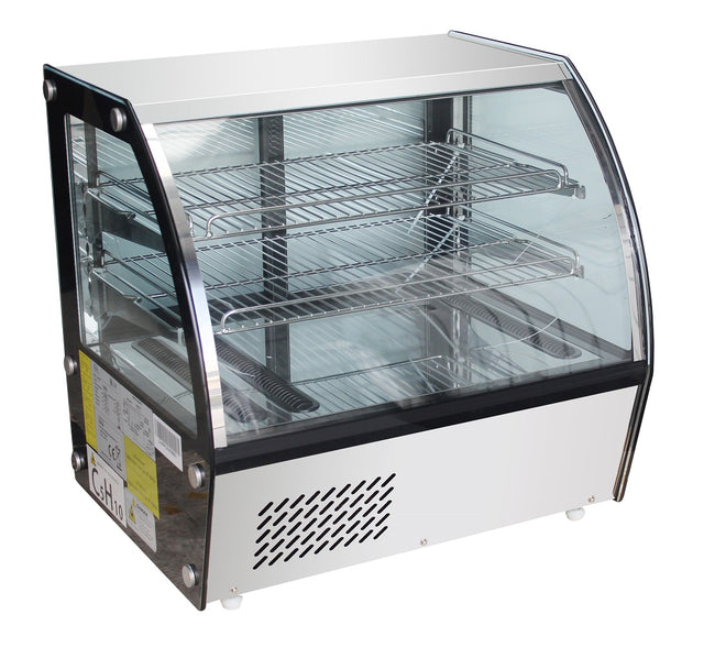 Kühlvitrine / 120 L / 3 bis +8 °C / gebogen / Combisteel