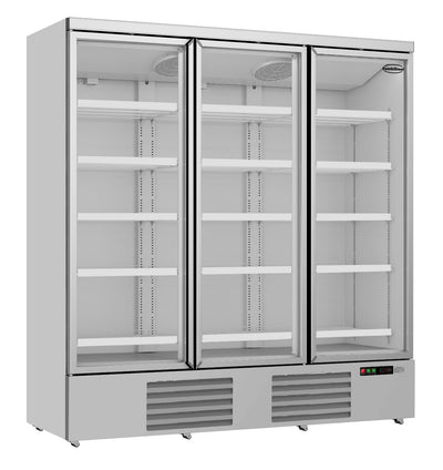 Combisteel / Getränkekühlschrank 3 Glastüren / 1530 L / Silber