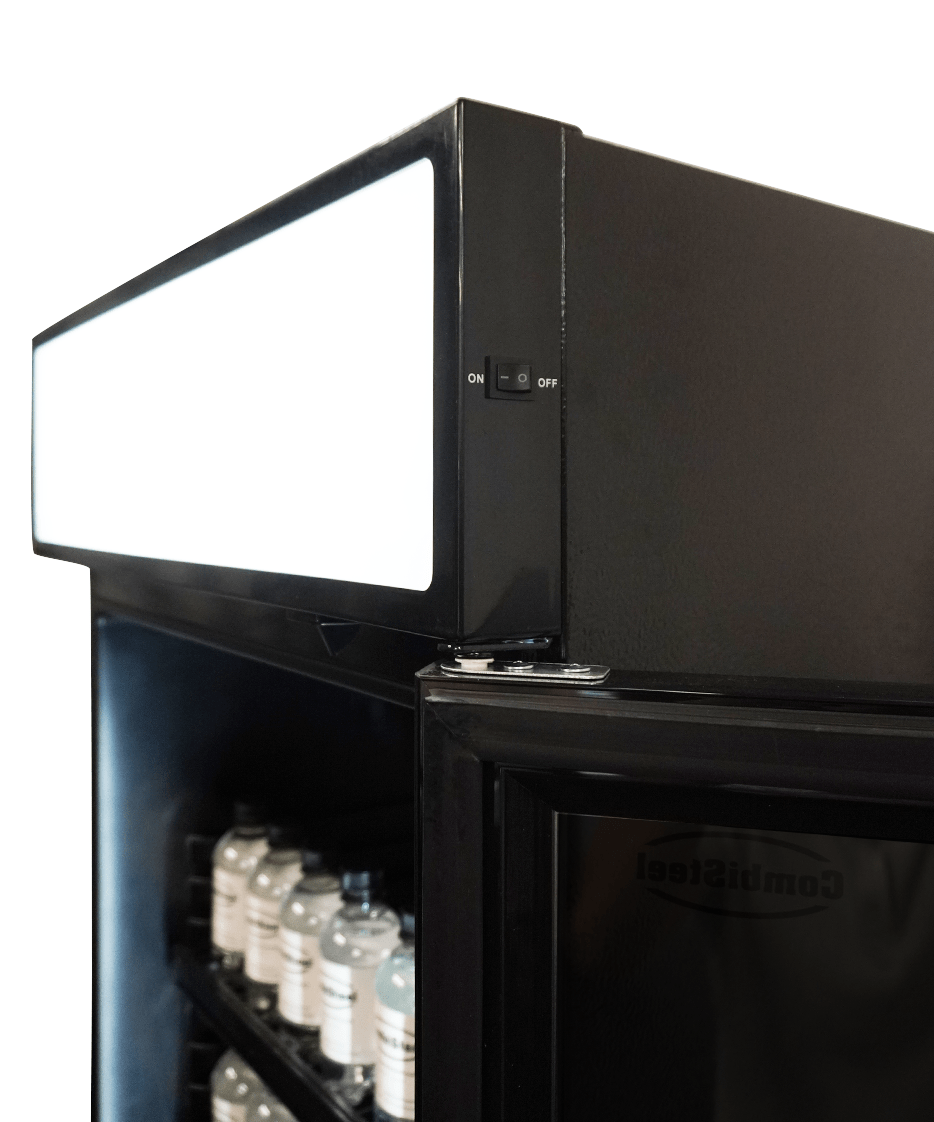 Kühlschrank 1 Glastür Schwarz 400 Liter