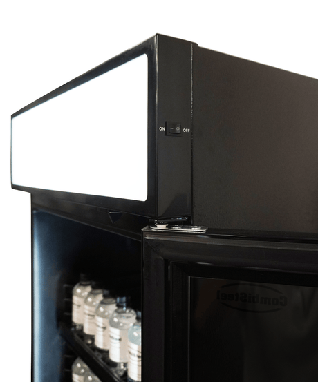 Kühlschrank 1 Glastür Schwarz 400 Liter