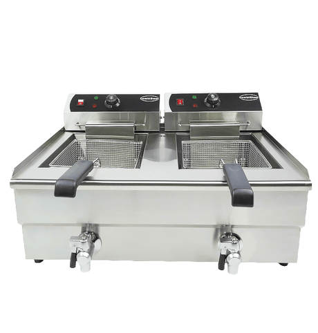 Elektrische Tischfritteuse 2 × 10 L / Combisteel