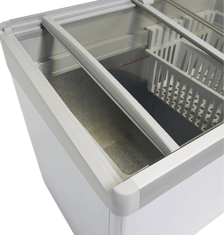 Eistruhe 586 L mit Glasschiebedeckel / Lotte / Combisteel