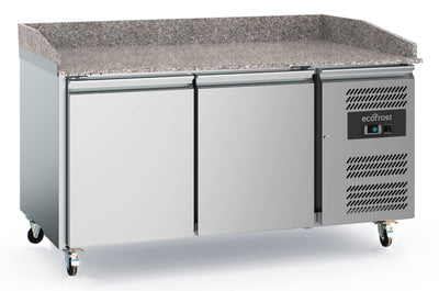 Pizzatisch / 2 Türen / mit Radsatz / 390 L / Combisteel