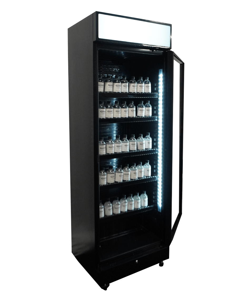 Kühlschrank 1 Glastür Schwarz 400 Liter