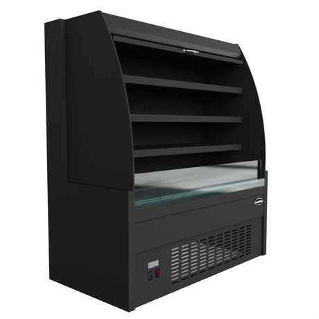 Wandkühlregal mit Nachtrollo 290 L Schwarz von Combisteel