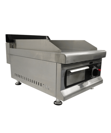 Gas-Grillplatte / Chrom glatt / 400 mm / 3 kW / Combisteel – professionelle Gas-Grillplatte für Gastronomie