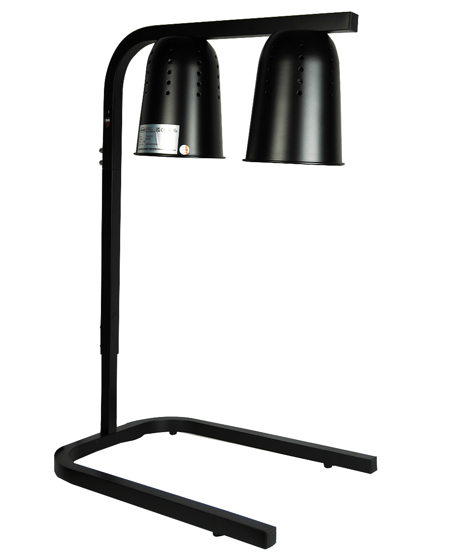 Tisch-Wärmelampe / 2 Lampen / Schwarz / 0,5 kW / 230 V / Combisteel