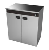 Teller-Wärmeschrank / 750 mm breit / 2 Türen / 90-120 à 32cm diameter Teller / +30 bis +85 °C / 1,2 kW / Combisteel