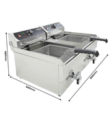 Elektrische Tischfritteuse 2 × 10 L / Combisteel