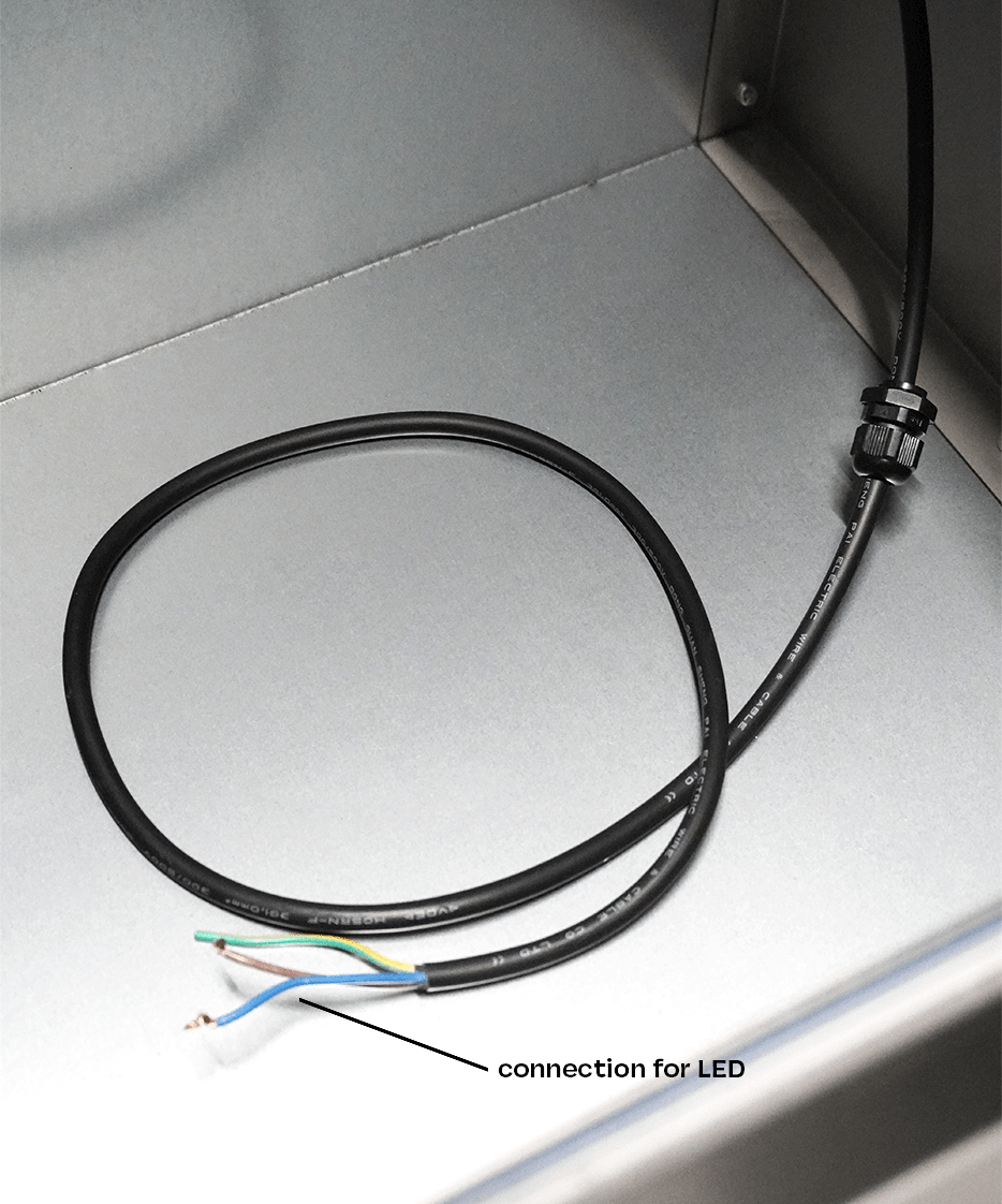 Wandhaube / mit Motor / 1200 × 900 × 450 mm / Combisteel
