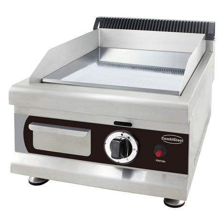Gas-Grillplatte Propan / Chrom glatt / 400 mm / 3 kW / Combisteel – professionelle Gas-Grillplatte für Gastronomie