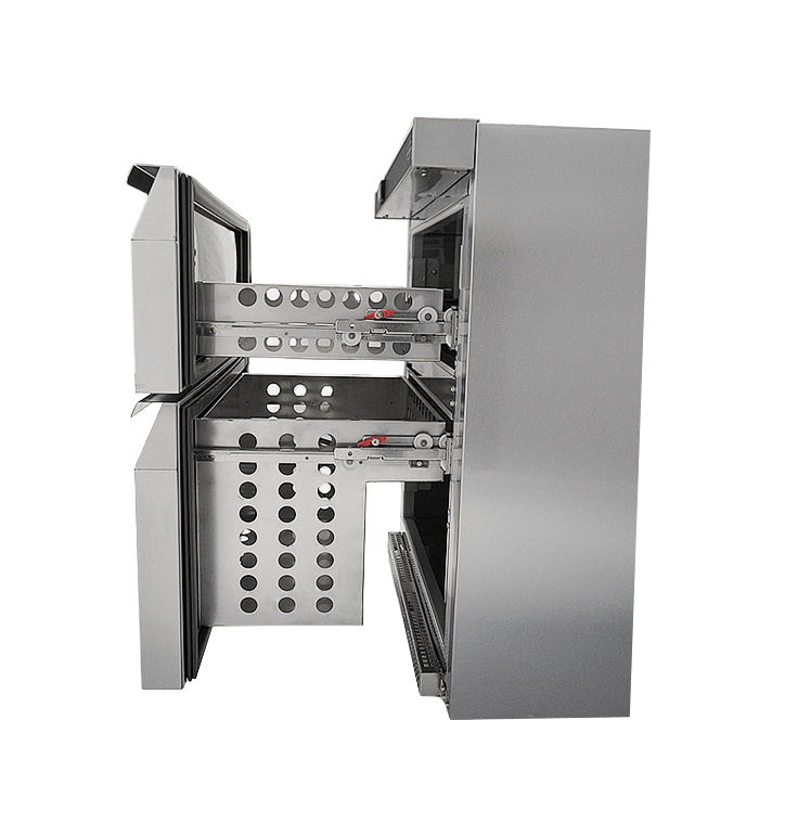 Edelstahl Kühlschrank / Tischmodell / 2 Schubladen / 101 L / Combisteel