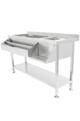 Cocktail-Bar-Station / 1400 mm / mit Spülbecken / Combisteel
