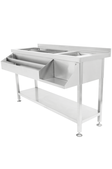 Cocktail-Bar-Station / 1400 mm / mit Spülbecken / Combisteel