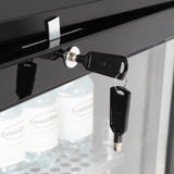 Barkühler 305 L mit 2 Glastüren / Schwarz / Combisteel