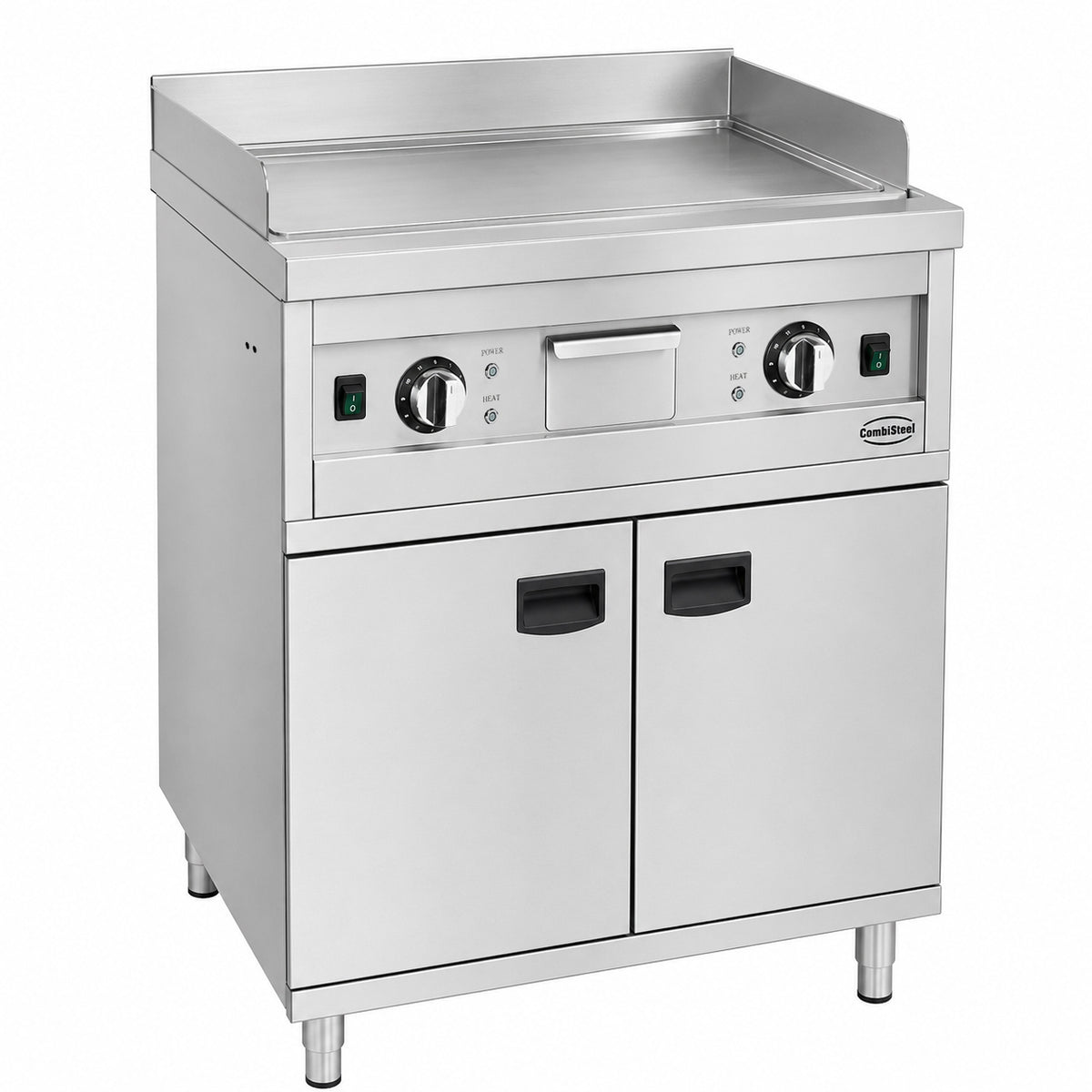 Elektrische Grillplatte ENTRY 700 / Chrom glatt / 800 mm / 8,1 kW / 400 V / Freistehend / Combisteel – elektrische Grillplatte für Gastronomie