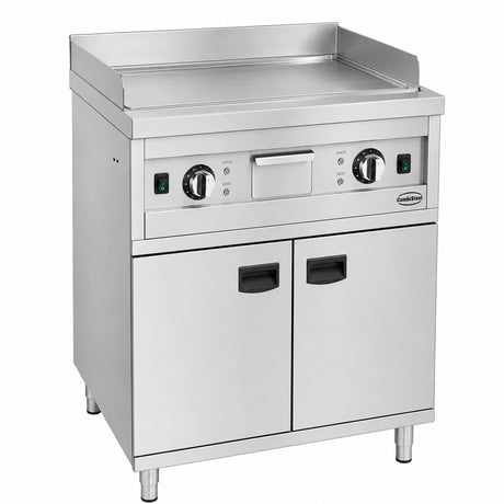 Elektrische Grillplatte ENTRY 700 / Chrom glatt / 800 mm / 8,1 kW / 400 V / Freistehend / Combisteel – elektrische Grillplatte für Gastronomie