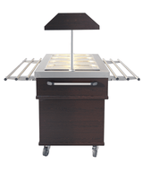 Warmes Buffet / 4 × 1/1 GN / Mahagoni / 1500 × 700 × 1400 mm / Combisteel