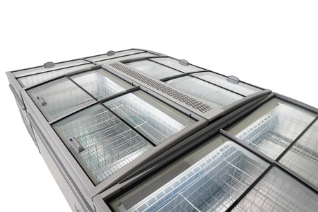 Supermarkt-Tiefkühltruhe 530 L mit Glas-Schiebedeckel / Combisteel