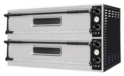 Elektrischer Pizzaofen mit 2 Backkammern / 2 × 3 Pizzen Ø 35 cm / 12 kW / Combisteel