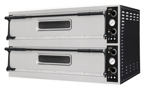 Elektrischer Combisteel Pizzaofen mit 2 Backkammern für 2 × 3 Pizzen Ø 35 cm
