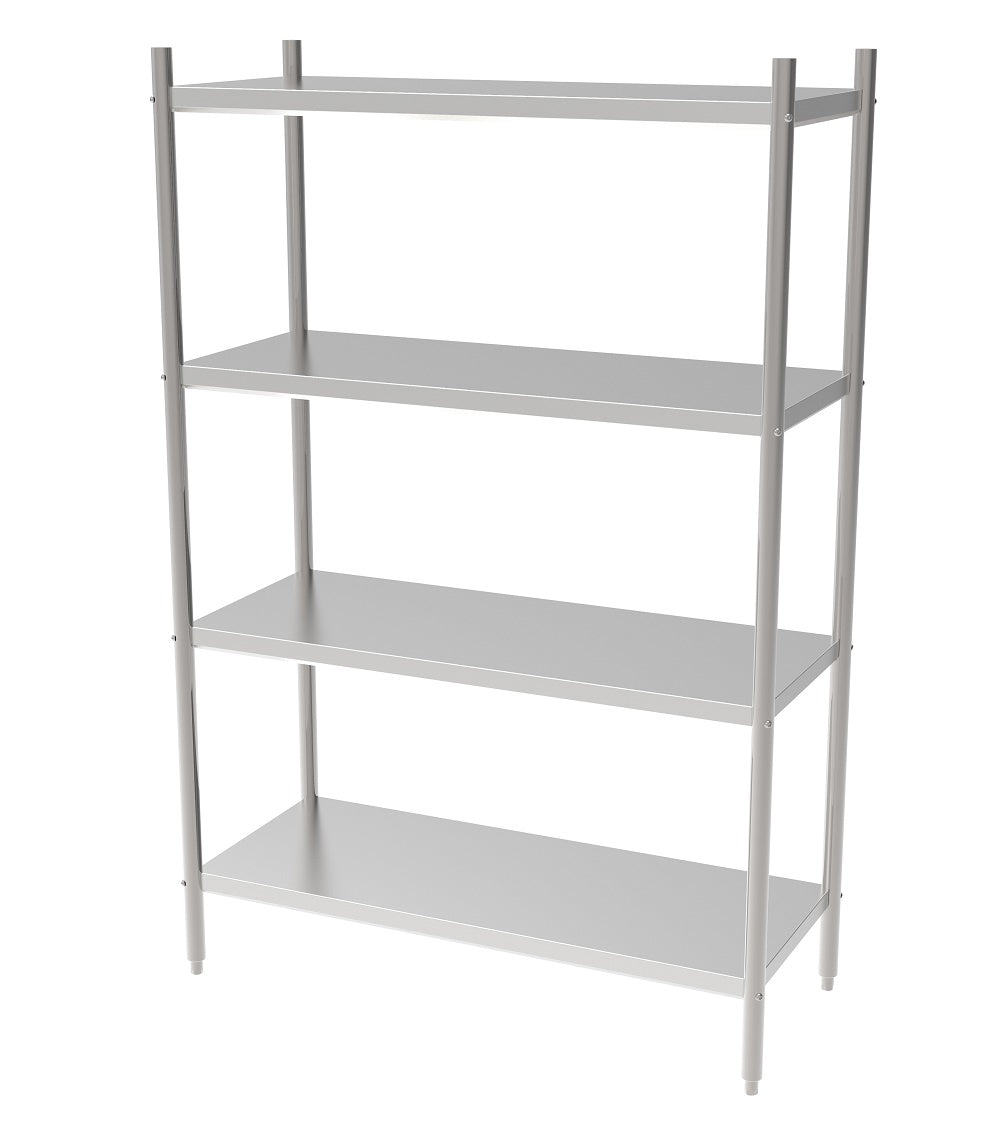 Edelstahlregal / 4 Ebenen / 1000 × 500 × 1800 mm / Selbstmontage / Combisteel