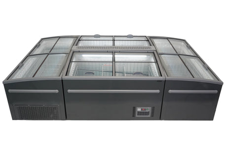 Supermarkt-Tiefkühltruhe 530 L mit Glas-Schiebedeckel / Combisteel