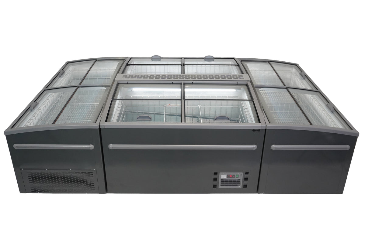 Supermarkt-Tiefkühltruhe 1040 L mit Glas-Schiebedeckel / Combisteel