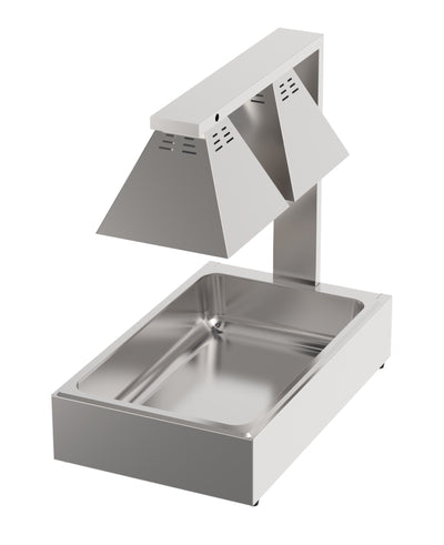 Tisch-Wärmelampe mit GN 1/1 / 2 Lampen / Edelstahl / 0,5 kW / 230 V / Combisteel