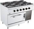 Gasherd Base 700 mit 6 Brennern und Gasbackofen von Combisteel