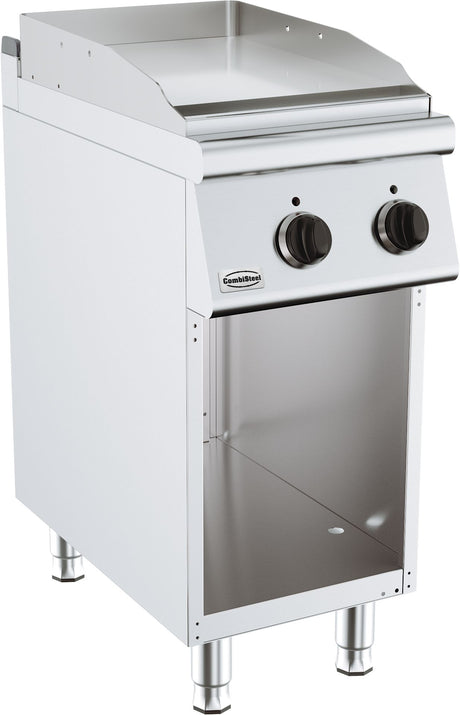 Elektrische Grillplatte BASE 700 / Glatt / 400 mm / 3,6 kW / 400 V / Freistehend / Combisteel – elektrische Grillplatte für Gastronomie