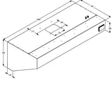 Wandhaube / mit Motor / 1600 × 700 × 520 mm / Combisteel