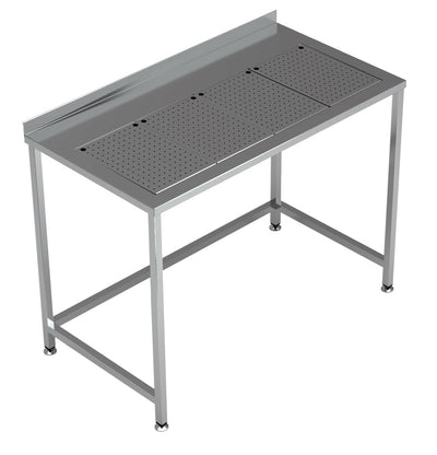 Arbeitstisch mit integrierter Tropfschale / 1200 × 650 mm / Combisteel