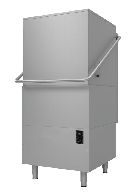 Haubenspülmaschine / 400 V / Korb 500 × 500 mm / mit Abwasserpumpe / mit Spülmitteldosierer / Combisteel