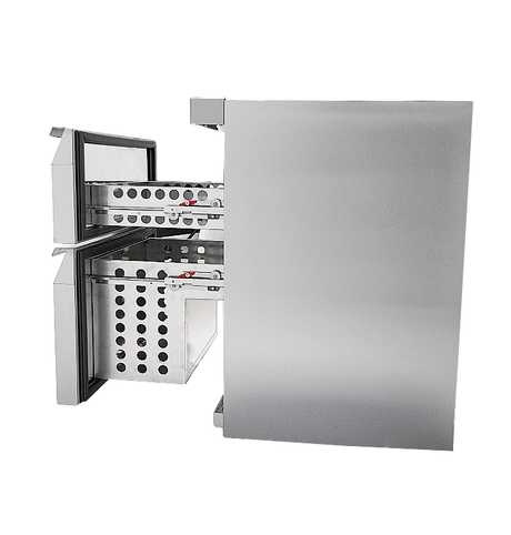 Edelstahl Kühlschrank / Tischmodell / 2 Schubladen / 101 L / Combisteel