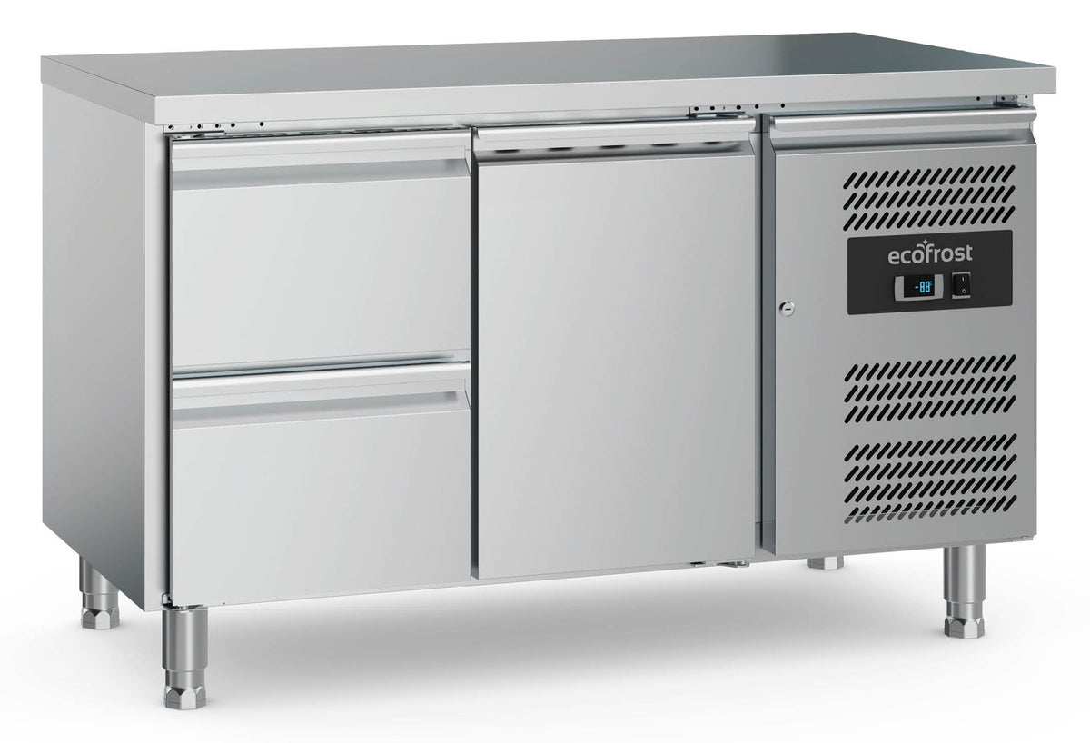 Kühltisch / Ecofrost / 1 Tür + 2 Schubladen / 282 L / Combisteel