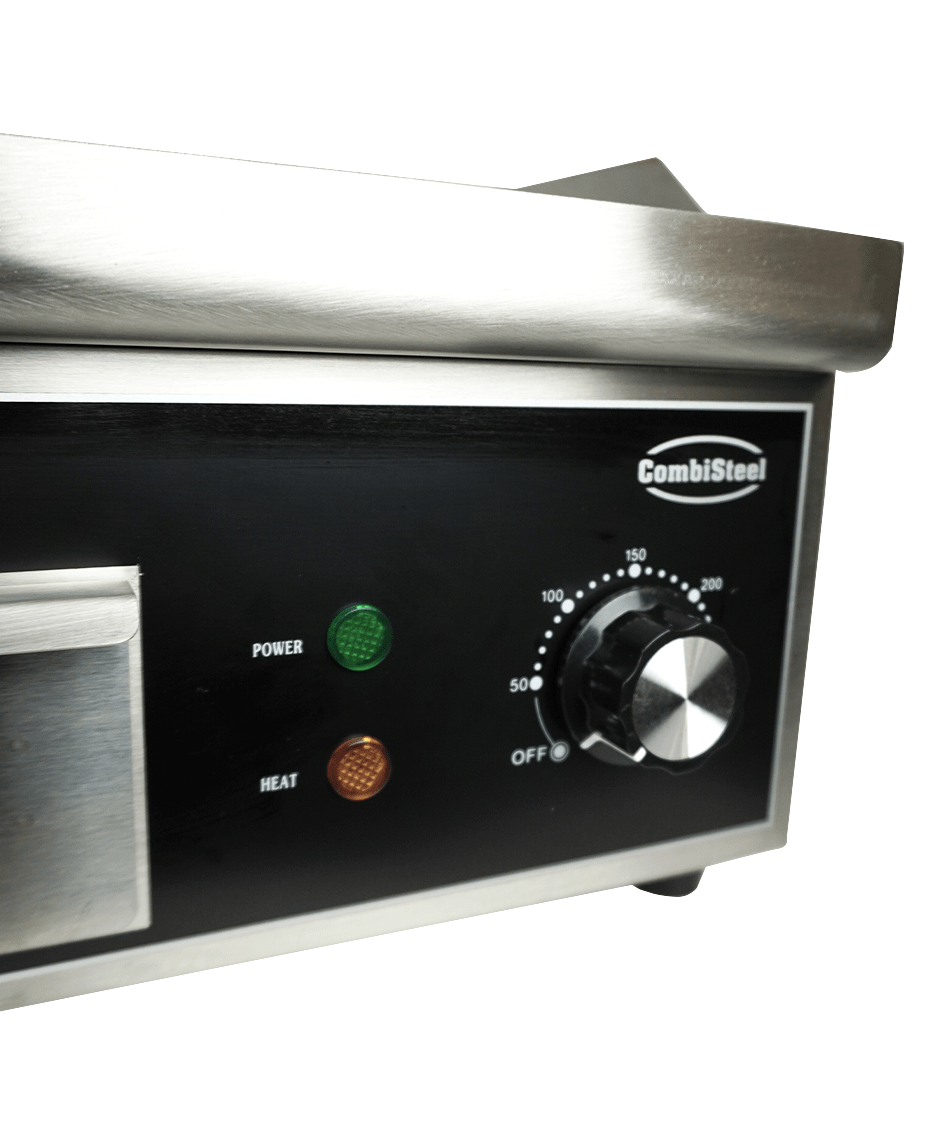 Elektrische Grillplatte / Gerillt / 360 mm / 2 kW / 230 V / Combisteel – elektrische Grillplatte für Gastronomie