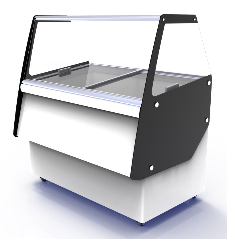 Speiseeisvitrine Ibiza 8 x 5 L / Weiß / Combisteel
