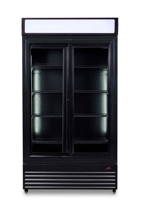 ХЛАДИЛНИК С ПЛЪЗГАЩИ СЕ СТЪКЛЕНИ ВРАТИ BEZ-780 SL ЧЕРЕН