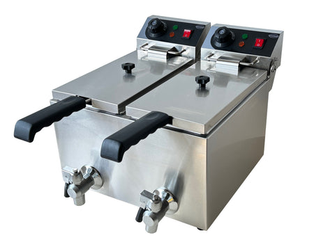 Elektrische Tischfritteuse 2 × 4 L / 2 × 2 kW / Combisteel