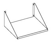 Combisteel Wandbord für Mikrowelle 7455.1660