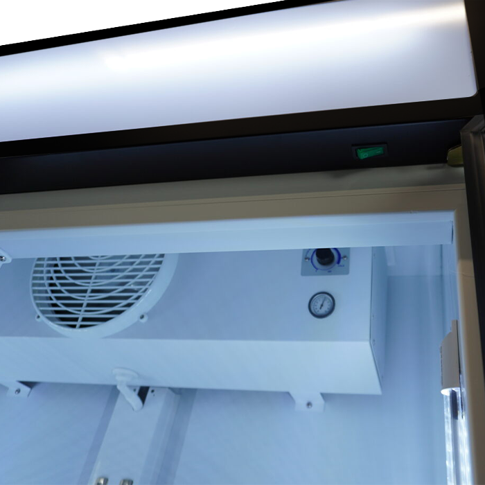 Getränkekühlschrank mit 2 Glastüren Weiß FCU-750