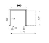 Bäckereikühltisch / 2 Türen / 428 L / Combisteel